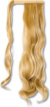 Clip & Go Paardenstaart - Krullende haarverlenging 60cm Lichtgouden vanilleblond #F27/613