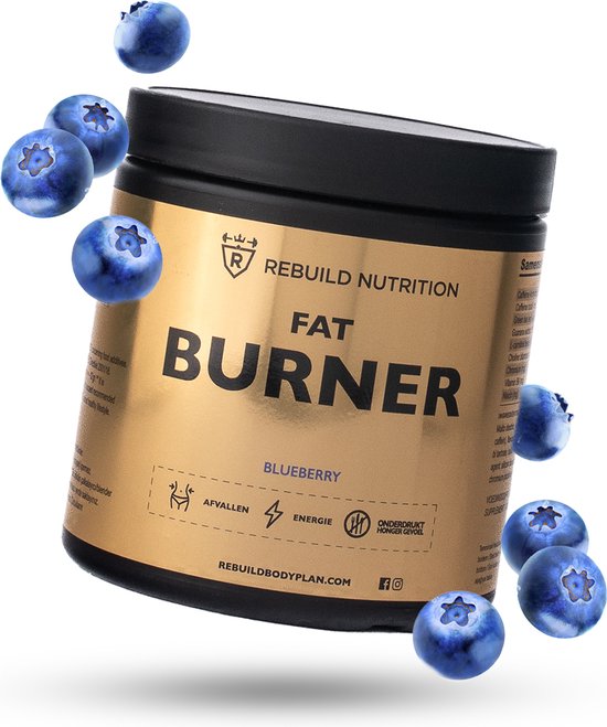 Rebuild Nutrition FatBurner / Vetverbrander - Verhoogt Vetverlies - Onderdrukt Hongergevoel - Afvallen - Geeft Energie - Blauwe Bessen smaak - 30 doseringen - 300 gram