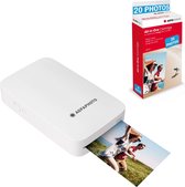 AGFA PHOTO - Pack Imprimante Realipix Mini P + Cartouches et Papiers AMC pour 20 photos - Imprimante Photo Format 5,3 x 8,6 cm via Bluetooth - Sublimation Thermique 4Pass - Blanc