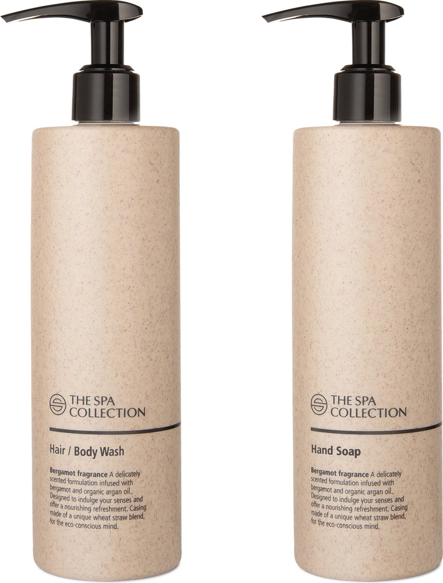 Goedkoopste The Spa Collection Bergamot - 2-in-1 Hair & body wash Handzeep - 400 ml pompfles - Set van 2 stuks