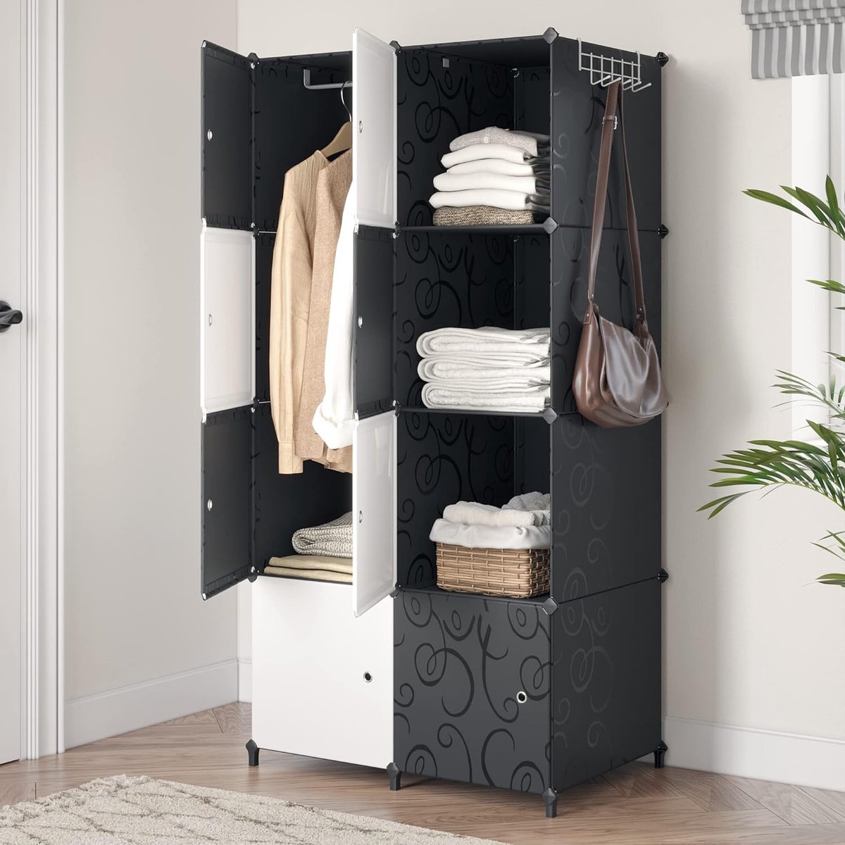 Draagbare kledingkast organizer plank voor slaapkamer