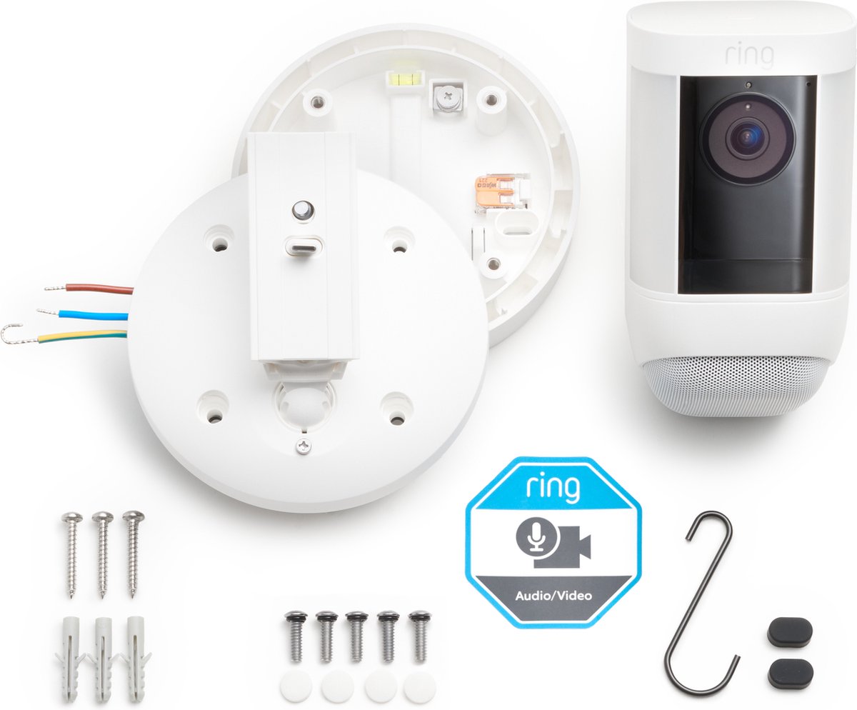 Ring Spotlight Cam Pro - Bedraad - Beveiligingscamera - 2k video - Wit – foto 6