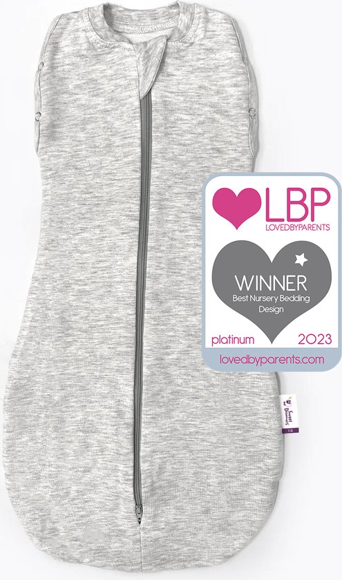 Sweet Dreamers babyslaapzak (0-3 maanden) - bamboe - slaapzak - grijs – TOG1