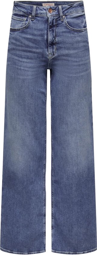 ONLY ONLMADISON BLUSH HW WIDE - Wide Leg - light blue denim/carta da zucchero