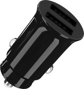 Auto Oplader USB - AutoLader - Sigarettenaansteker USB oplader auto - Zeer compact - 2.4A - Universeel - Zwart