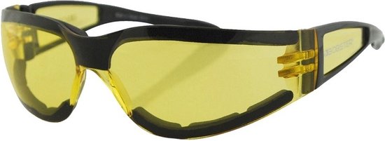 Bobster Shield II Zonnebril - Motorbril Heren - Sportbrillen Heren - Glaskleur Geel