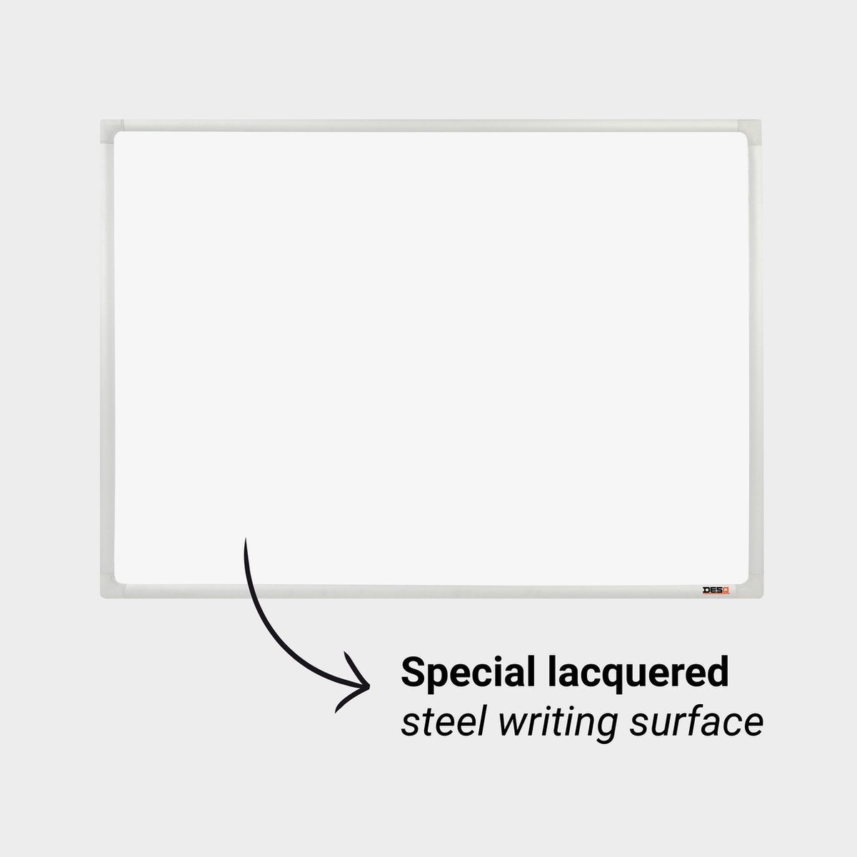 DESQ® Whiteboard - Magnetisch - Aluminium Frame - Gelakt Stalen Schrijfoppervlak - 60 x 90 cm thumbnail 5