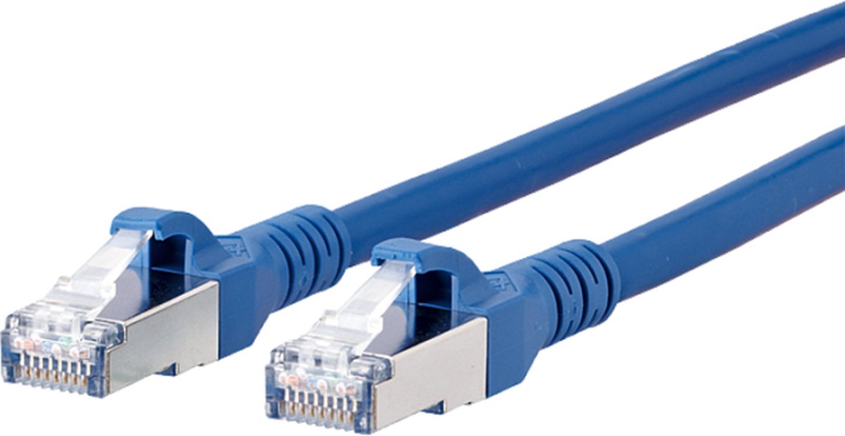 Metz Connect 1308451544-E RJ45 Netwerkkabel, patchkabel CAT 6A S/FTP 1.50 m Blauw Snagless 1 stuk(s)