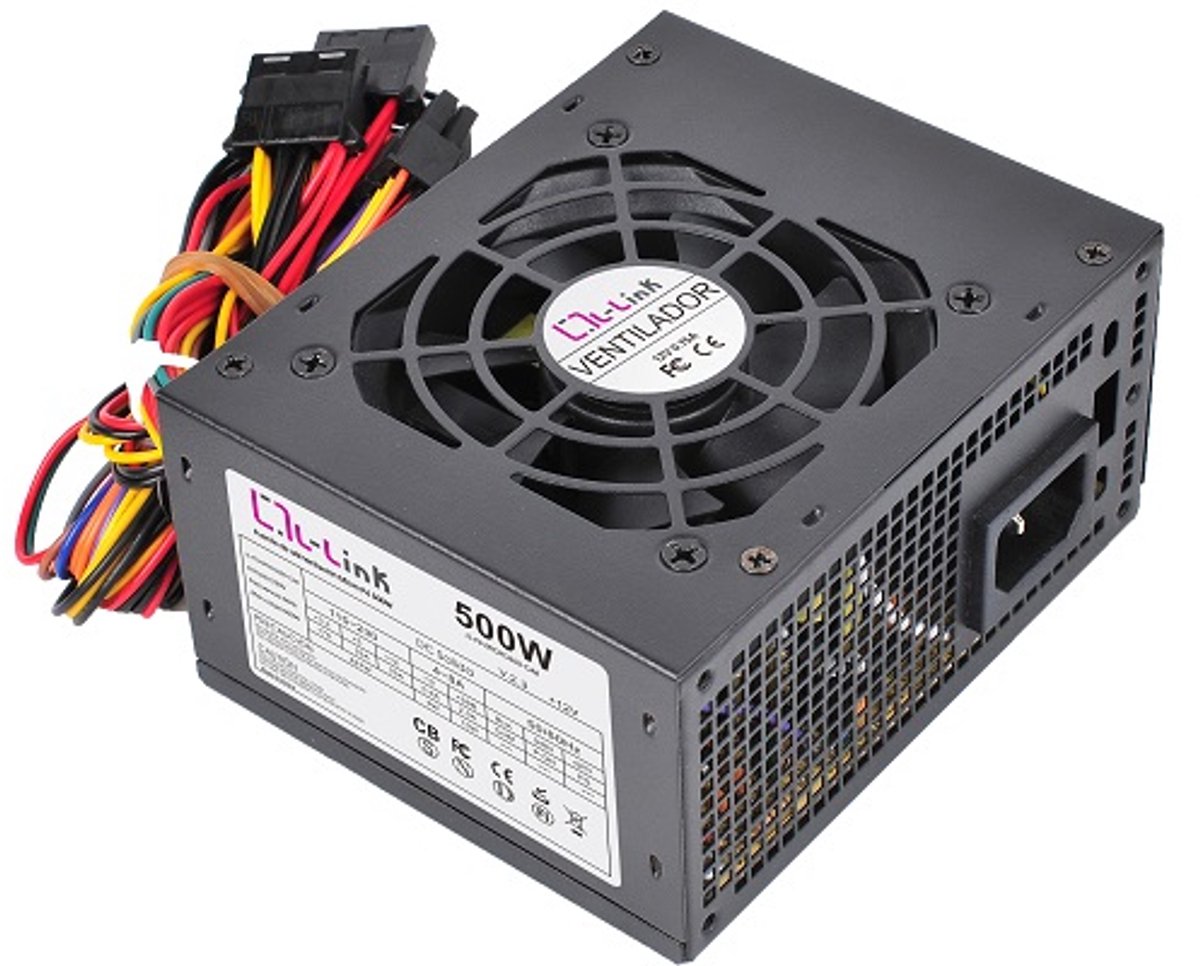 L-Link LL-PS-MICRO500-CAB power supply unit 500 W 20+4 pin ATX ATX Zwart
