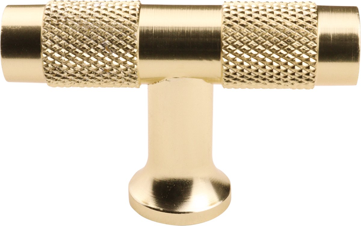 Lavuzo Kastknop T|model Mat Goud 50 mm | Per Stuk