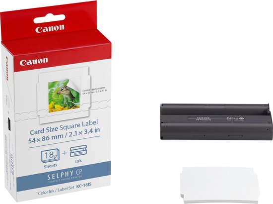 Foto: Canon kc 18is papier kleureninkt voor selphy cp910 cp1000 2 1 x 21 inch 18 sheets