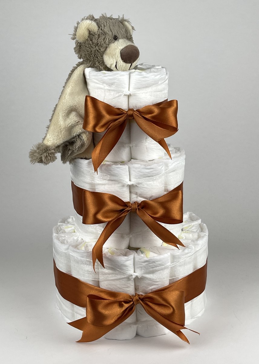Goedkoopste Chouette-Chouette | Luiertaart Neutraal | Kraamcadeau | Geboorte Jongen Meisje | Babyshower | Tuttle Beer Bella Koper