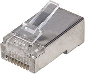 Intellinet Intellinet pak 100 stuks Cat5e RJ45 modulaire stekker STP 3-punts ader koppeling voor massieve draad 100 stekker in de beker 790574 Krimpcontact