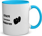 Akyol - coach van de leukste kinderen koffiemok - theemok - blauw - Coach - de leukste coach - verjaardag - cadeautje voor coach - kado - geschenk - 350 ML inhoud