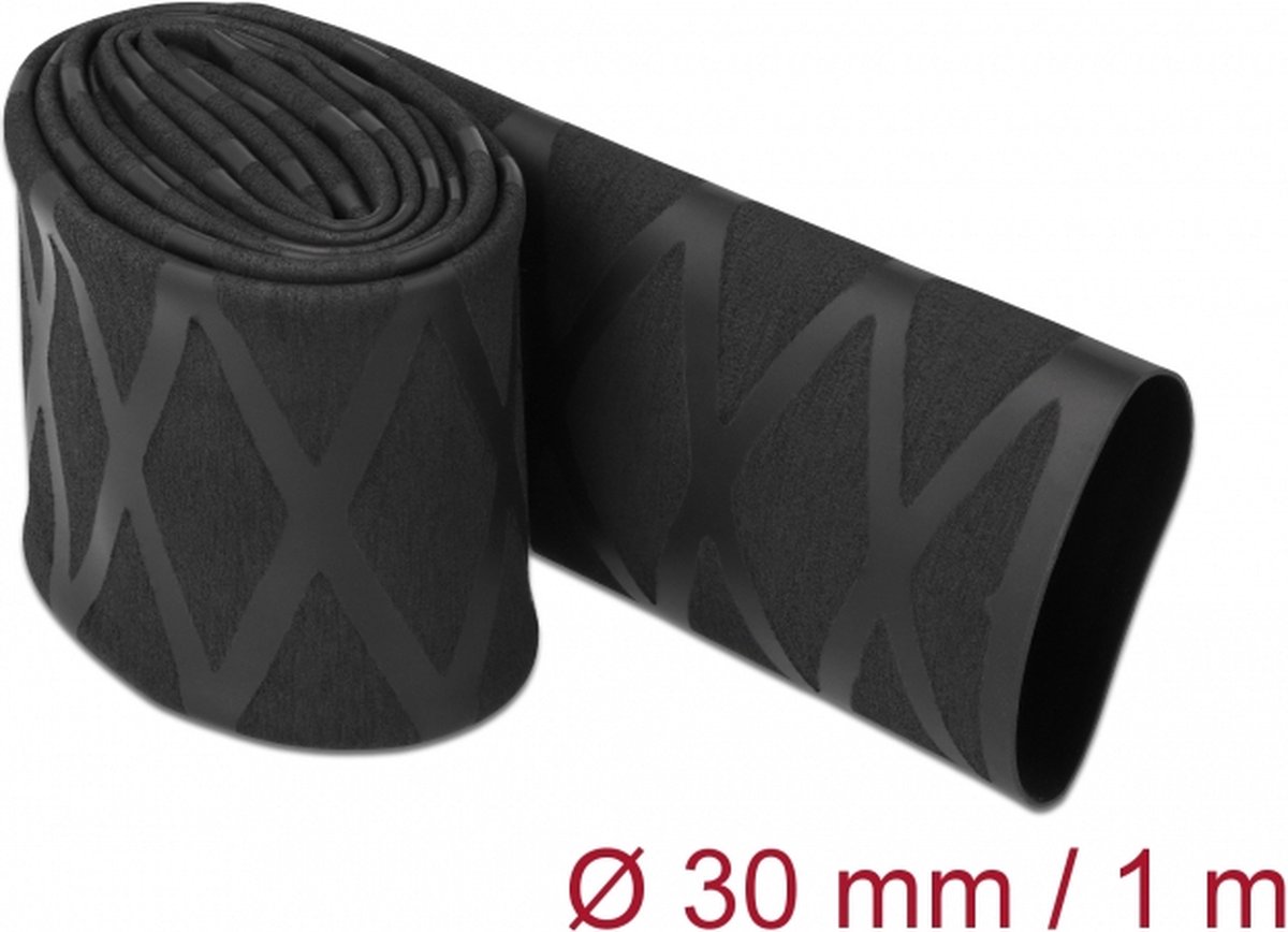 19596 - Heat shrink tube - Black - Polyolefin - 100 cm - 3 cm - 1 pc(s)