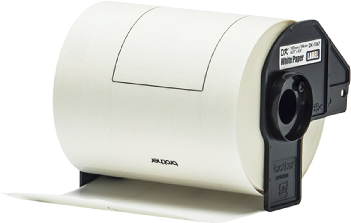 Brother DK-11247 labelprinter-tape zwart op wit