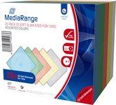 MediaRange | CD Slimcase | Soft | 5.2mm | 1 Disc | Transparant | 5 Kleuren | 20 Stuks
