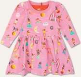 Drum jersey dress 35 AOP The great sloth Pink: 98/3yr