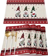 Set of 6 Christmas Placemats, Christmas Place Mats, Waterproof Non-Slip Place Mats, Heat Resistant Place Mats, Plate Coasters for Christmas, Dining Table, Wedding, Dinner Parties