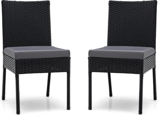The Living Store Tuinstoelen 2 st verstelbaar met kussens
