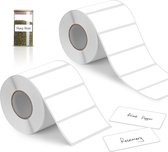ilauke 2000 stuks blanco zelfklevende etiketten – ideaal voor organisatie en personalisatie – 89 mm x 36 mm formaat – gebruiksvriendelijke rollen voor efficiëntie