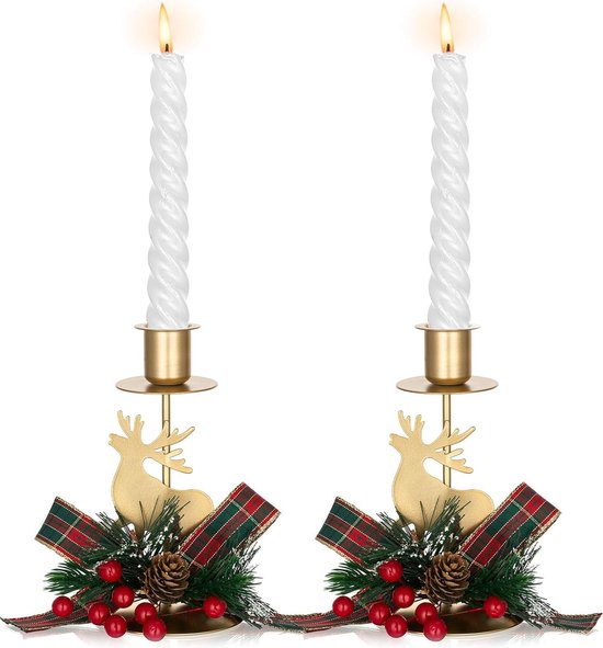 Bougeoir pour décoration de table de Noël, bougeoir en forme de cerf,  bougies de... | bol