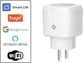 AFINTEK Smart Life Smart WiFi Stekker - Smart Plug - Stopcontact Bedienen Met App - Stekker Met App - Wit