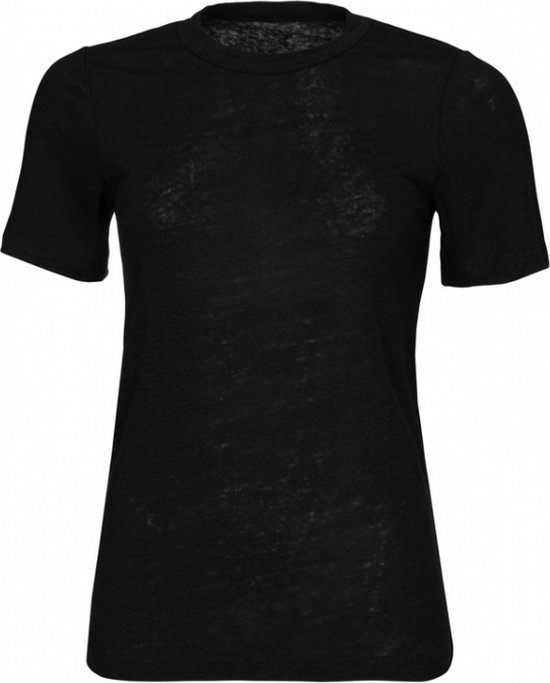 Resort Finest Shirt Zwart 100% Linnen T-Shirt Zwart