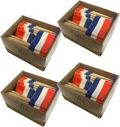 Prikkers met hollands vlag hout - 4 x 150 stuks