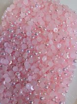 Parels - kralen met 1 platte zijde - 4 mm - 80 gram - Licht parelmoer roze
