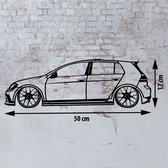 RS Creations - Volkswagen Golf 6 GTI 50cm - Décoration murale - Voitures - VW Golf - Cadeau - Mancave