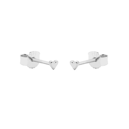 Karma Oorknoppen symbol small hearts Zilver