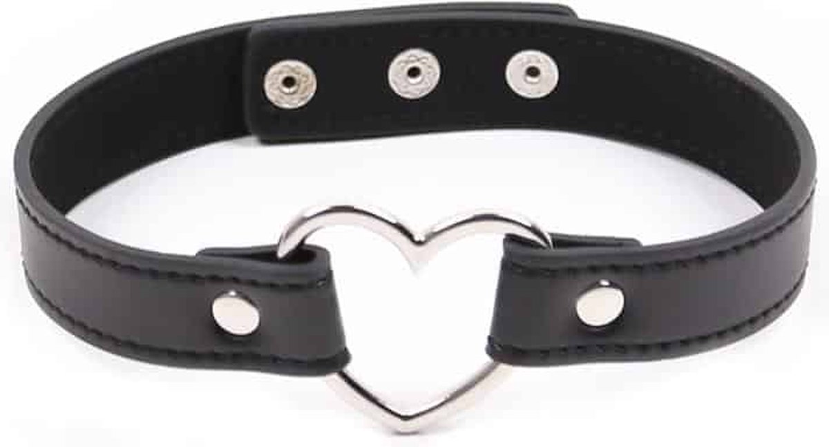 Goedkoopste Collar with Heart Shaped Hoop Adjustable 41,5 cm Black