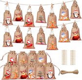 Adventskalender | Jute | Zakjes | Zelf te vullen | Do it yourself | DIY | Advent | Kerst | kerstmis | Feestdagen| Vrolijke feestdagen | 24 vakjes | Christmas | Advent Calendar | Herbuikbaar |