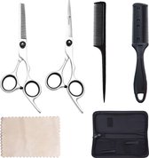 Ciseaux de coiffure professionnels Fritzline © | 4 pièces | Ciseaux à effiler |  Peigne amincissant | Cisailles