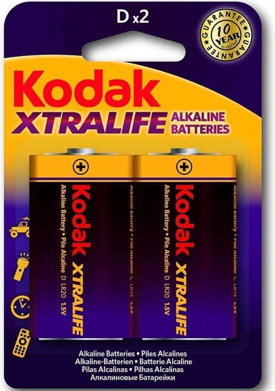 Kodak Lot 2 Piles 9 Volts - Super Ultra Résistant - 6F22 à prix pas cher