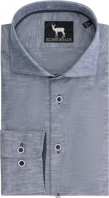GENTS - Blumfontain Overhemd Heren Volwassenen grijsblauw ML7 - Extra Lange Mouwen