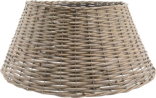 Decoris Kerstboomrok/kerstboommand - 1x - bruin - wilg hout - D70 x H28 cm - voor een kerstboom tot 240 cm