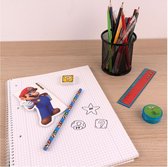 Schrijfset Super Mario - Notitieboekje Mario - School Spullen voor Kinderen - Potlood, Gum & Liniaal - Creatief Tekenen & Knutselen - T