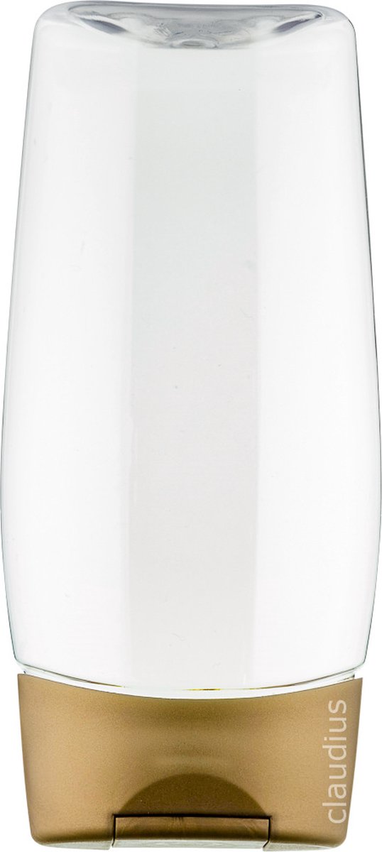 Lege Plastic Fles 250 ml PET - Transparant - Honing knijpflesmet gouden dop - set van 10 stuks - navulbaar - leeg