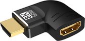Adaptateur HDMI - coudé 90° vers la gauche - HDMI2.1 (8K 60Hz + HDR) / noir