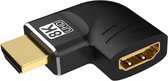 HDMI adapter - 90° haaks naar links - HDMI2.1 (8K 60Hz + HDR) / zwart