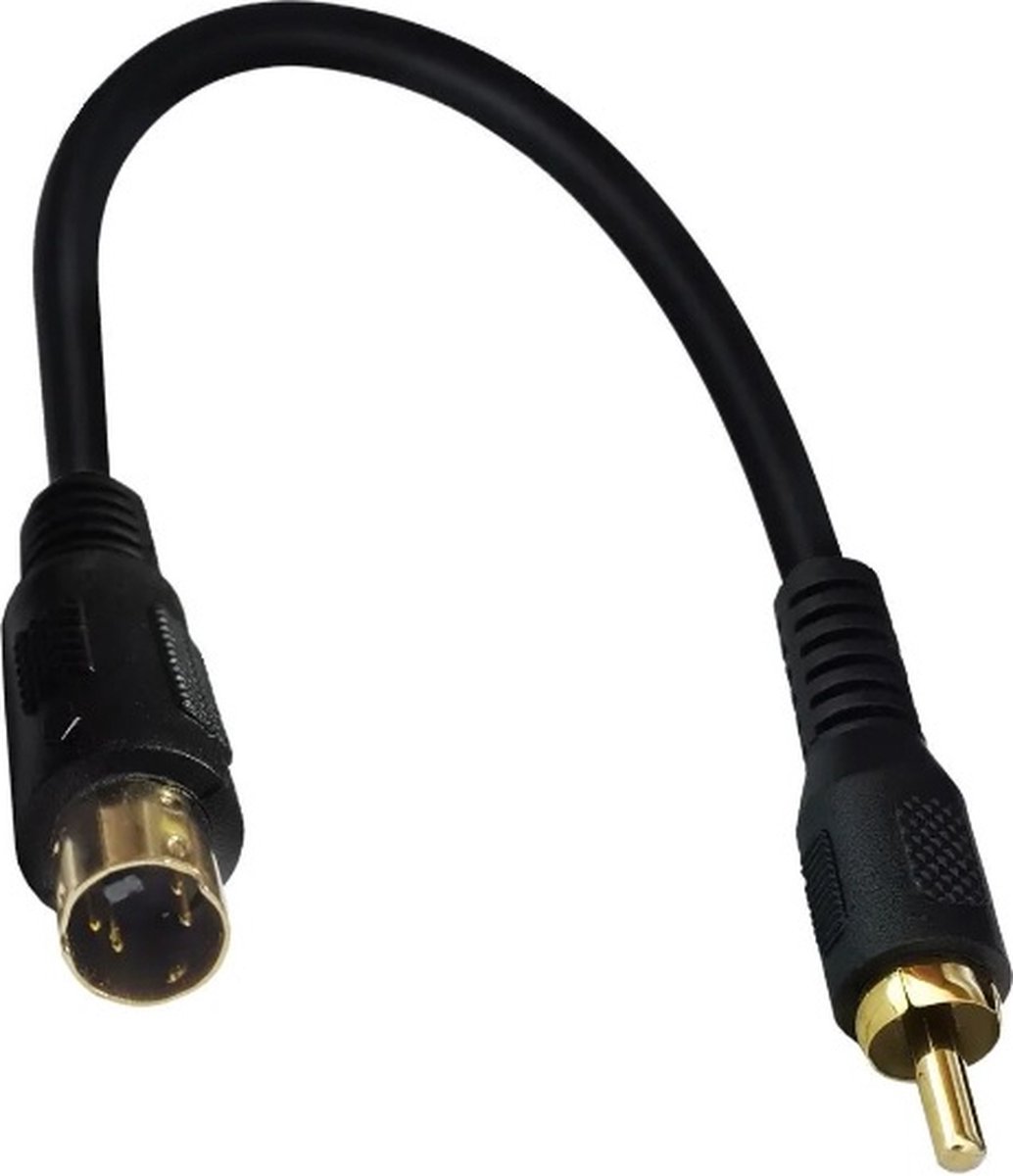 S-Video / S-VHS (m) - Composiet RCA (m) video adapter kabel / zwart - 0,15 meter