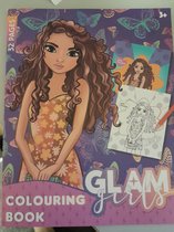 Kleurboek, glam girls, 32 pagina's