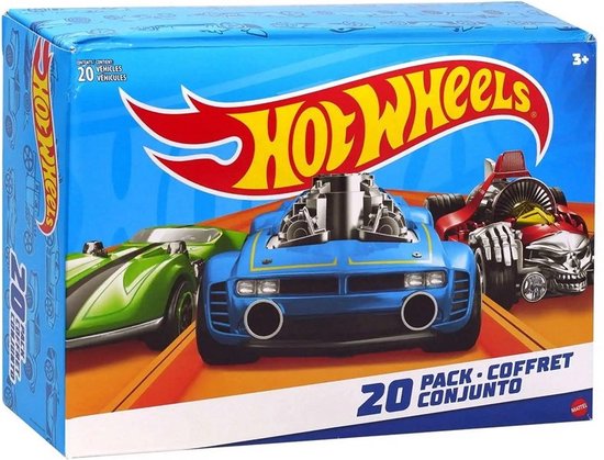 Hot Wheels - Speelgoedauto's voor racebaan - Set met 20 speelgoedautootjes