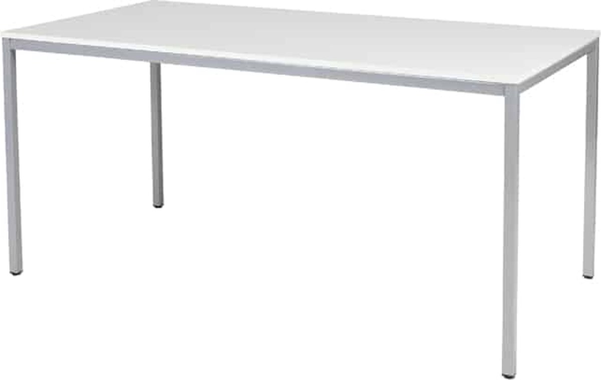 Bureautafel - Domino Basic 160x80 grijs - alu frame