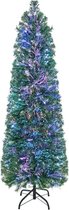 Kunstkerstboom met verlichting, dennenboom in glasvezellook, kerstboom met 361 takken en inklapbare metalen standaard, kunstboom, voor thuis, kantoor