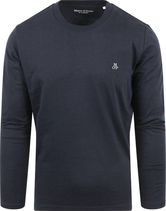 Marc O'Polo - Long Sleeve T-Shirt Navy - Heren - Maat L - Regular-fit