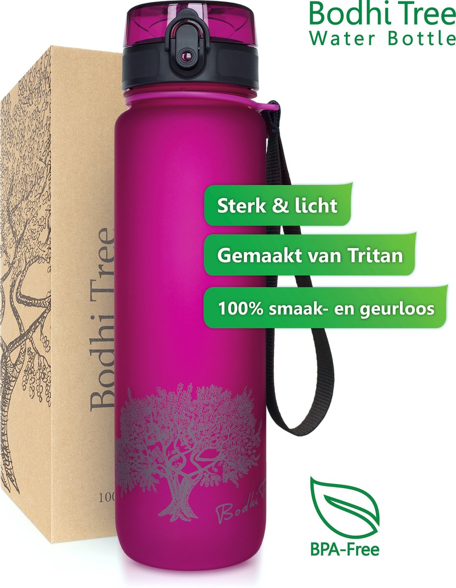 Bodhi Tree Waterfles 1 Liter - Drinkfles 1 Liter - Met Fruit Filter thumbnail 4