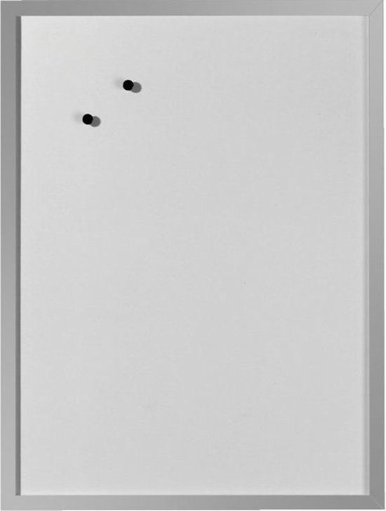 Magnettafel und Whiteboard 40x60 Holzr. silber